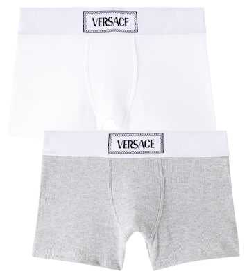 Set of 2 cotton-blend jersey boxer briefs | Versace Kids