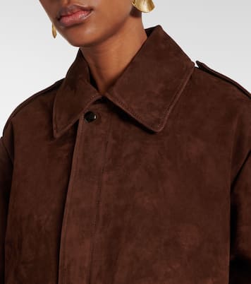 Giacca Drey in suede | Nour Hammour