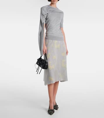 Draped silk jersey top | Acne Studios
