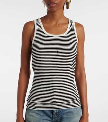 Top Cassandre in jersey di cotone | Saint Laurent