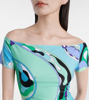Top Orchidee à encolure bardot | Pucci