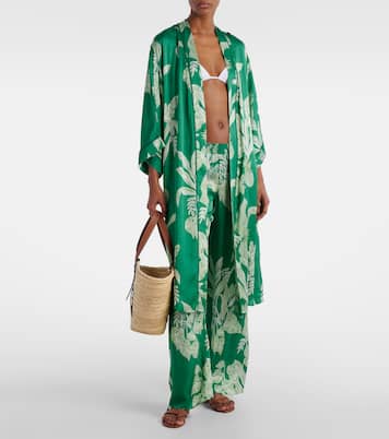 Weite Hose Cecile aus Satin | Poupette St Barth