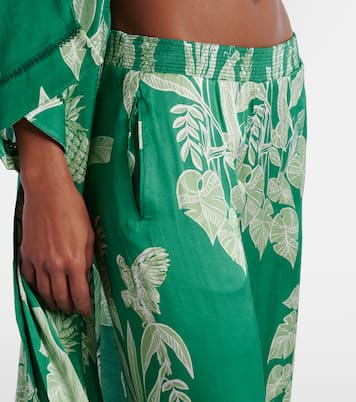 Weite Hose Cecile aus Satin | Poupette St Barth