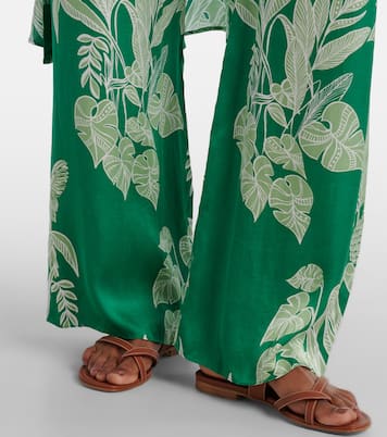 Weite Hose Cecile aus Satin | Poupette St Barth