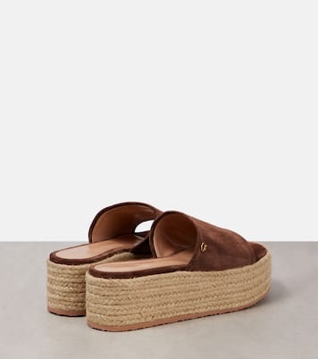 Suede platform espadrille slides | Gianvito Rossi