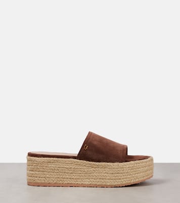Suede platform espadrille slides | Gianvito Rossi