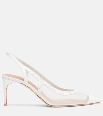 Aubrey 70 mesh slingback pumps | Malone Souliers