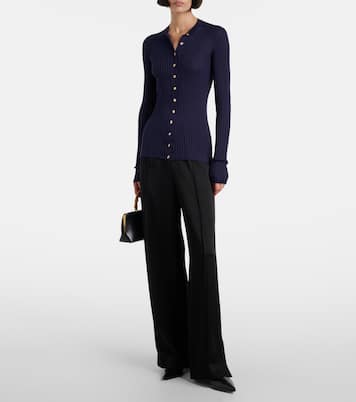 Ribbed-knit silk cardigan | Jil Sander