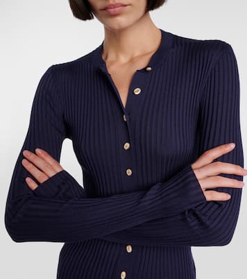 Ribbed-knit silk cardigan | Jil Sander