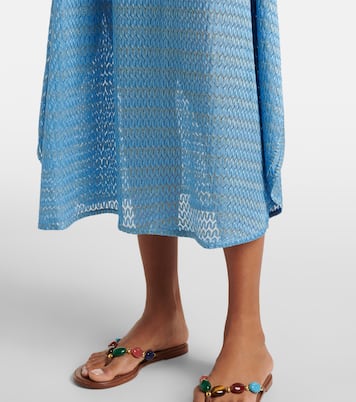 June chevron lamé kaftan | Melissa Odabash