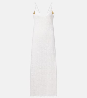 Fish Lace cotton and silk maxi dress | Bottega Veneta