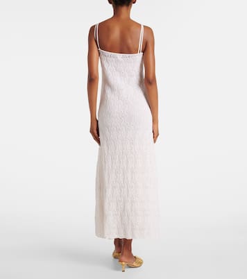 Fish Lace cotton and silk maxi dress | Bottega Veneta