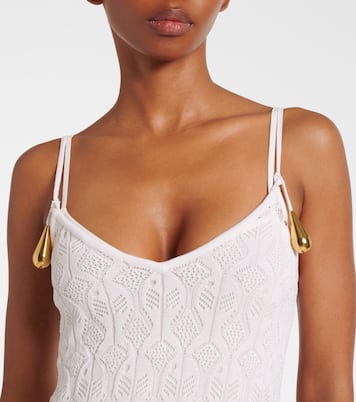 Fish Lace cotton and silk maxi dress | Bottega Veneta