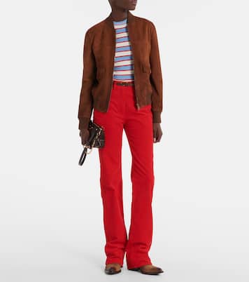 Giacca blouson in suede | Prada