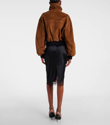 Briar suede bomber jacket | Nour Hammour