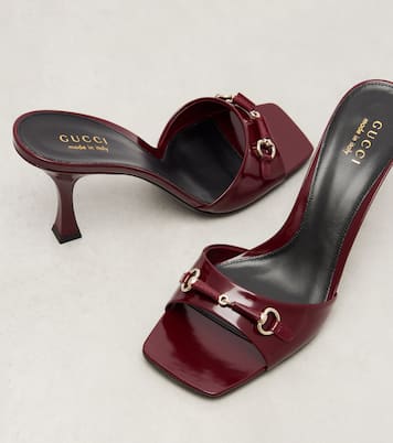 Mules Selene Horsebit in pelle | Gucci
