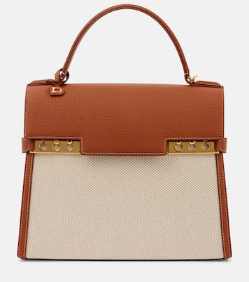 Tote Tempête MM aus Leder und Canvas | Delvaux
