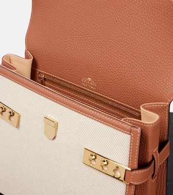 Tote Tempête MM aus Leder und Canvas | Delvaux