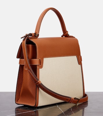 Tote Tempête MM aus Leder und Canvas | Delvaux