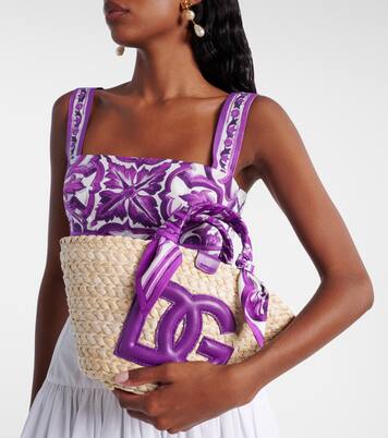 DG Majolica straw basket bag | Dolce&Gabbana