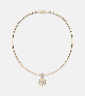 18kt gold necklace with diamonds | FoundRae