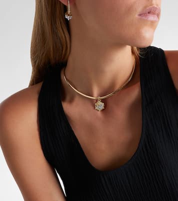 18kt gold necklace with diamonds | FoundRae