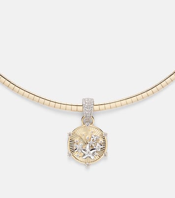18kt gold necklace with diamonds | FoundRae