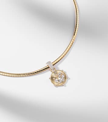 18kt gold necklace with diamonds | FoundRae