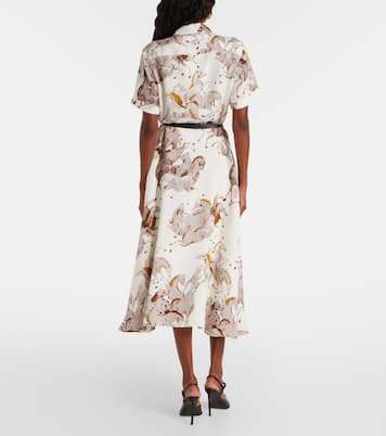 Robe chemise Kiera imprimée en soie | Altuzarra