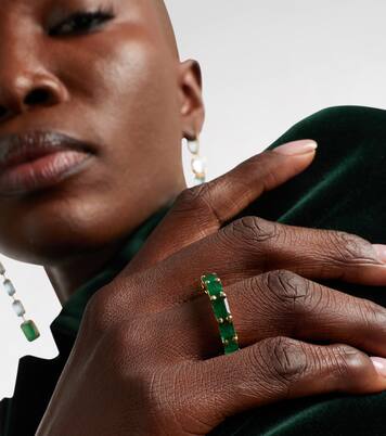 18kt gold ring with emerald | Shay Jewelry