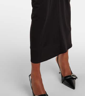 Gathered cotton-blend jersey maxi dress | Entire Studios