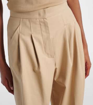 Pantalones tapered Kabuki de lona | Max Mara
