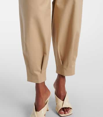 Pantalones tapered Kabuki de lona | Max Mara