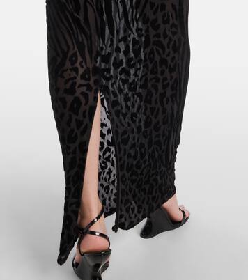 Vestido largo de devoré  estampado  | Alex Perry