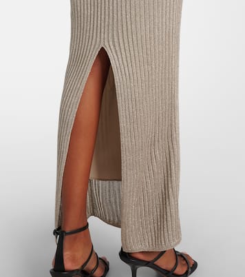 Robe longue Monoli en lamé | Brunello Cucinelli