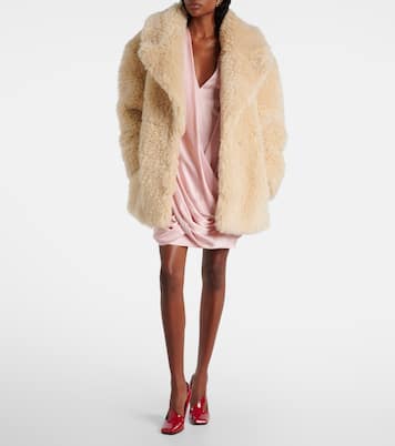 Giacca in teddy di misto lana con cintura | Stella McCartney