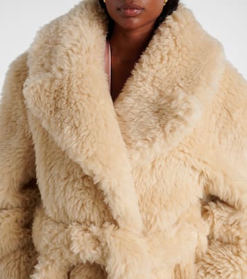 Giacca in teddy di misto lana con cintura | Stella McCartney