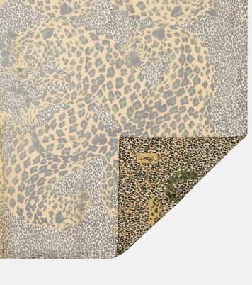 Leopard-print silk scarf | Saint Laurent