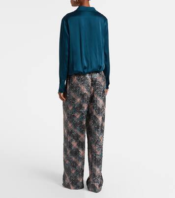 Satin wrap top | Dries Van Noten