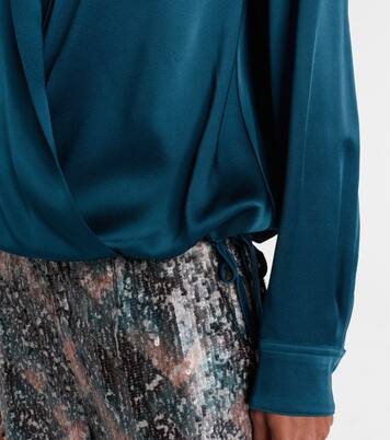 Satin wrap top | Dries Van Noten