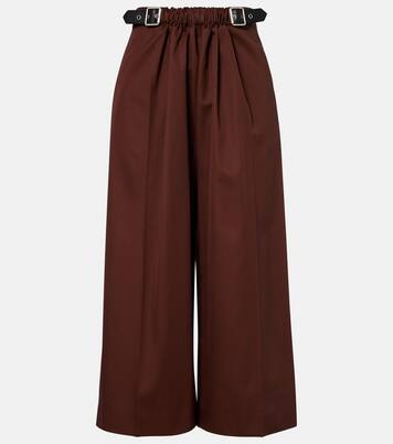 High-rise cotton and silk culottes | Loewe