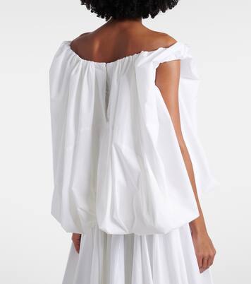 Lavande gathered off-shoulder cotton-blend top | Jacquemus