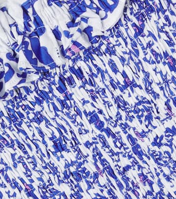 Alitza floral smocked cotton top | Poupette St Barth Kids