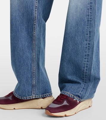 Running Nylon suede-trimmed sneakers | Golden Goose