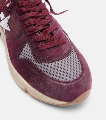 Running Nylon suede-trimmed sneakers | Golden Goose