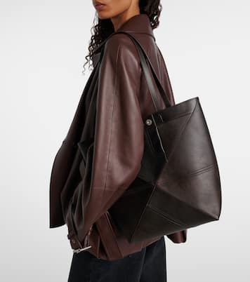 Puzzle Fold Medium leather tote bag | Loewe