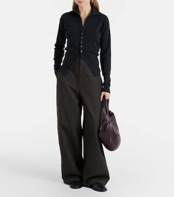 Schultertasche Force Crescent aus Leder | Lemaire