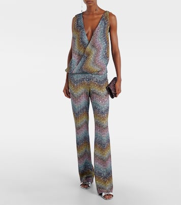 Sequined lamé wide-leg pants | Missoni