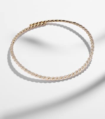 Sculpted Cable Flex 18kt gold (750/1000) choker with diamonds | David Yurman