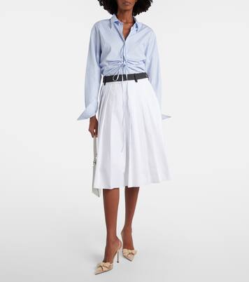 Bow-detail mesh slingback pumps | Prada